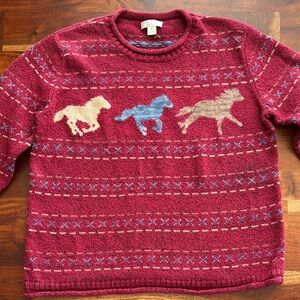 Vintage Christopher & Banks Horse Sweater